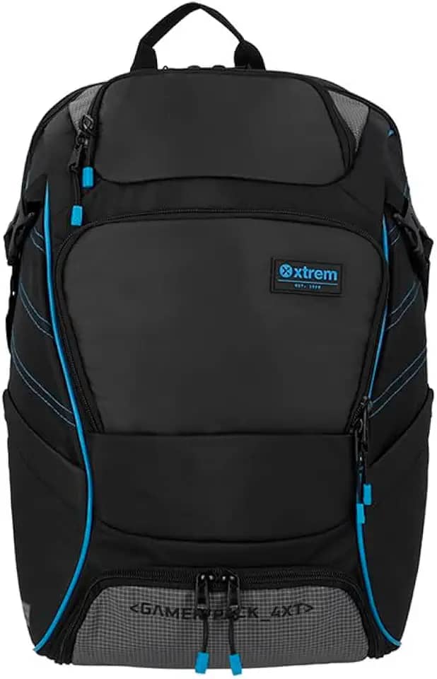 Mochila Porta Lap Top Xtrem Gamerpack 4Xt preta/azul, Preto/azul, Grande, Casual