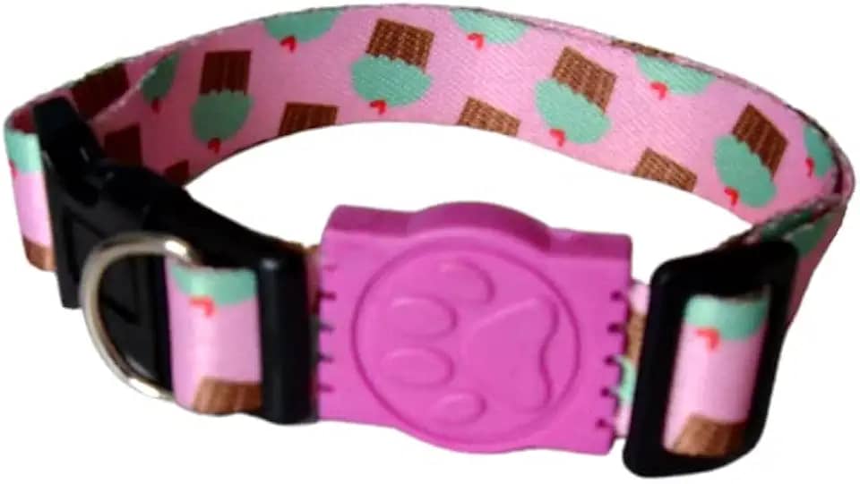 MY PET BRASIL Coleira Para Cachorros M Coleira Ajustável Cupcake Passeio E Viagem Confortável E Resistente