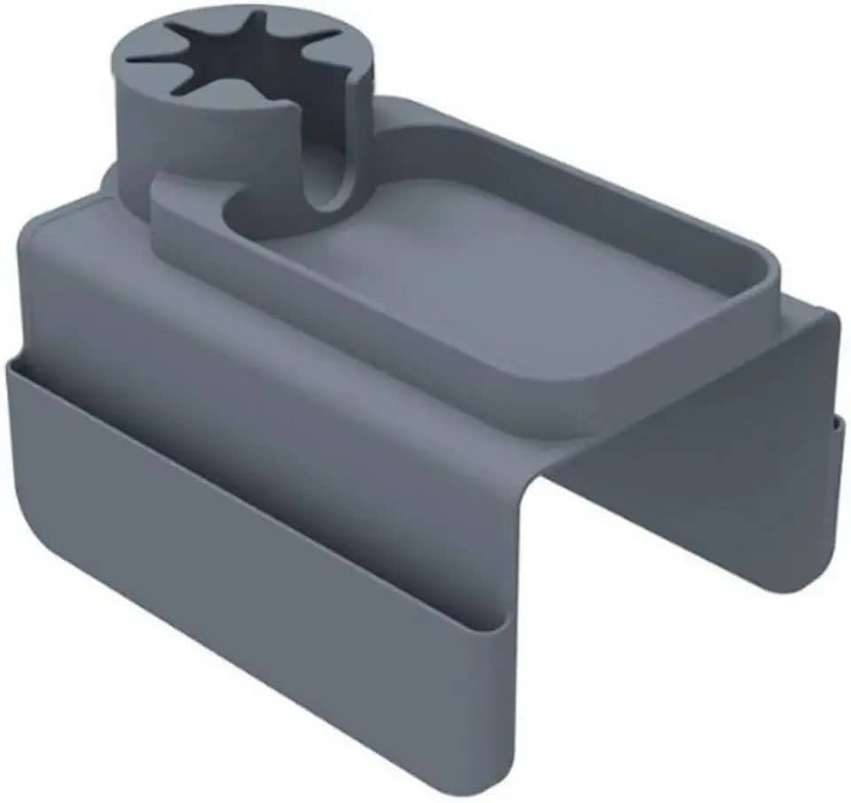 Suporte Bandeja Esteira De Braço Sofá Organizador Porta Copos Controle Flexível Dobrável Em Silicone (CINZA)