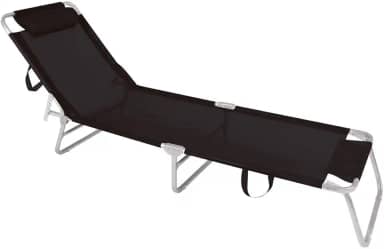 Mor - Cadeira Espreguiçadeira em Alumínio Preta