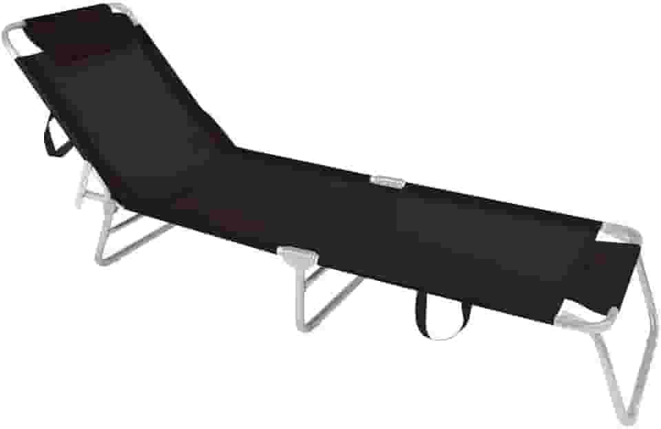 Mor - Cadeira Espreguiçadeira em Alumínio Preta