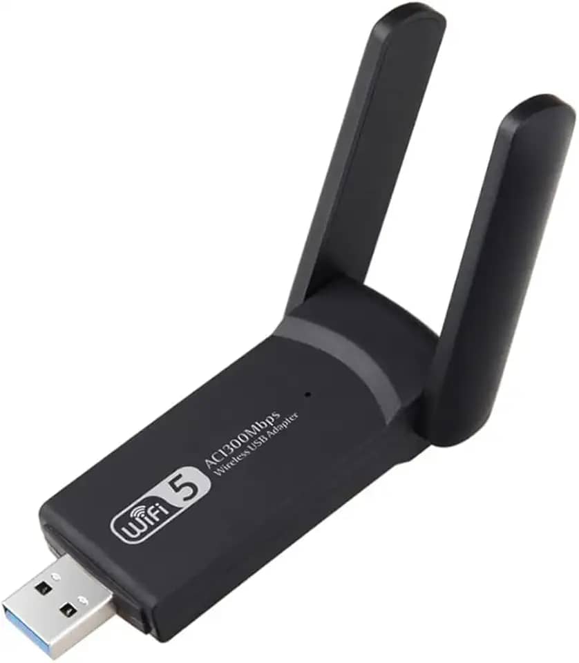 Adaptador WiFi USB 3.0 Dual Band AC1300 – Receptor Wireless Portátil 2.4GHz e 5GHz com MU-MIMO, Alta Velocidade 1300Mbps Duas Antenas