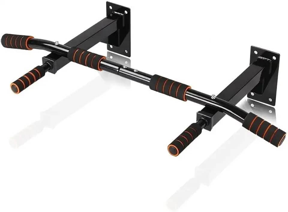 Barra de Puxar para Cima, Barra de Puxar para Cima de Montagem na Parede, Exercício de Construção Corporal, Academia, Casa Com 6 Alças de Espuma