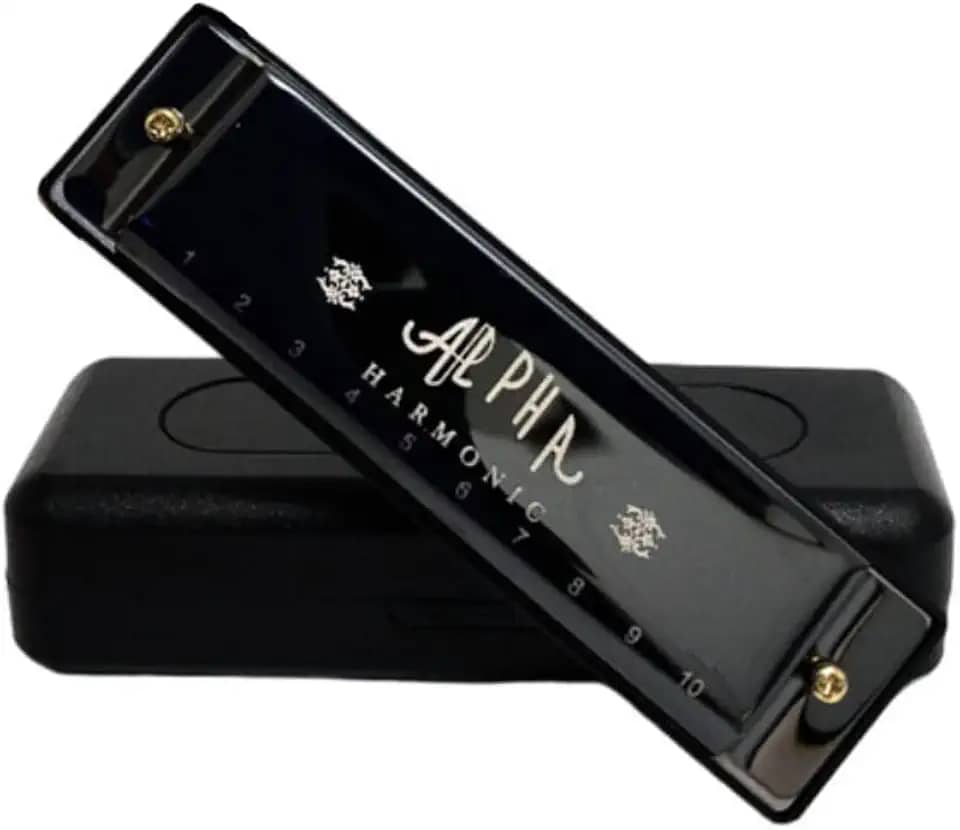 Gaita De Boca Profissional Harmônica Em Dó (c) Blues (Preto)