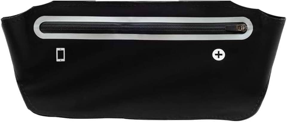 Pochete Esportiva de Corrida com Porta Celular, Antifurto, Impermeável, Preta