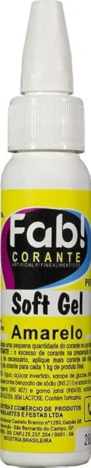 Corante Softgel Amarelo 25g Fab