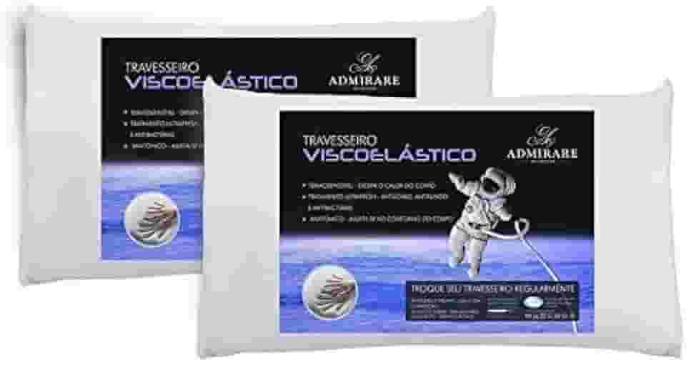 Kit 2 Travesseiros Antialergico Viscoelastico Nasa | Admirare