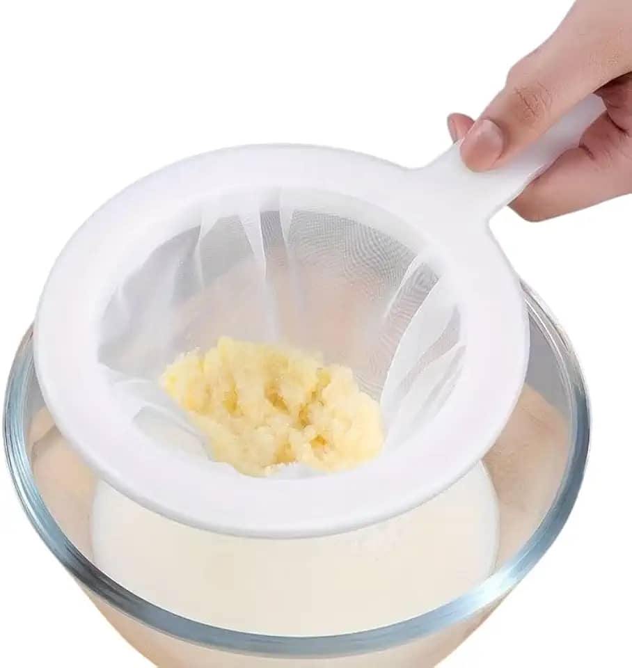 Peneira ultrafina De Malha nylon Filtro Plástico coar Com Alça Suco De Chá Em Pó De Leite De Soja (100 mesh)