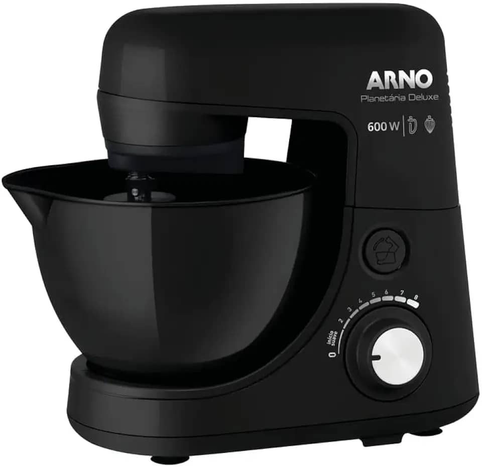Batedeira Planetária Arno Nova Deluxe 600w Preta Sx34