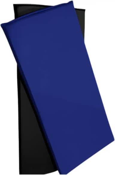 Colchonete Academia 90x40x3 cm Preto e Azul Espuma Macia D-23 Impermeável Yoga Pilates