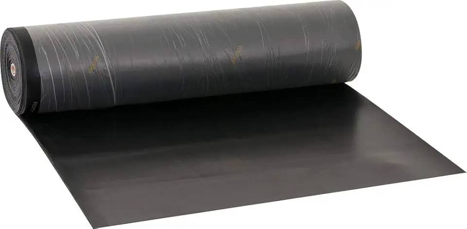 Lençol de borracha comum 3/16" com 1 lona preto - metro - Vonder