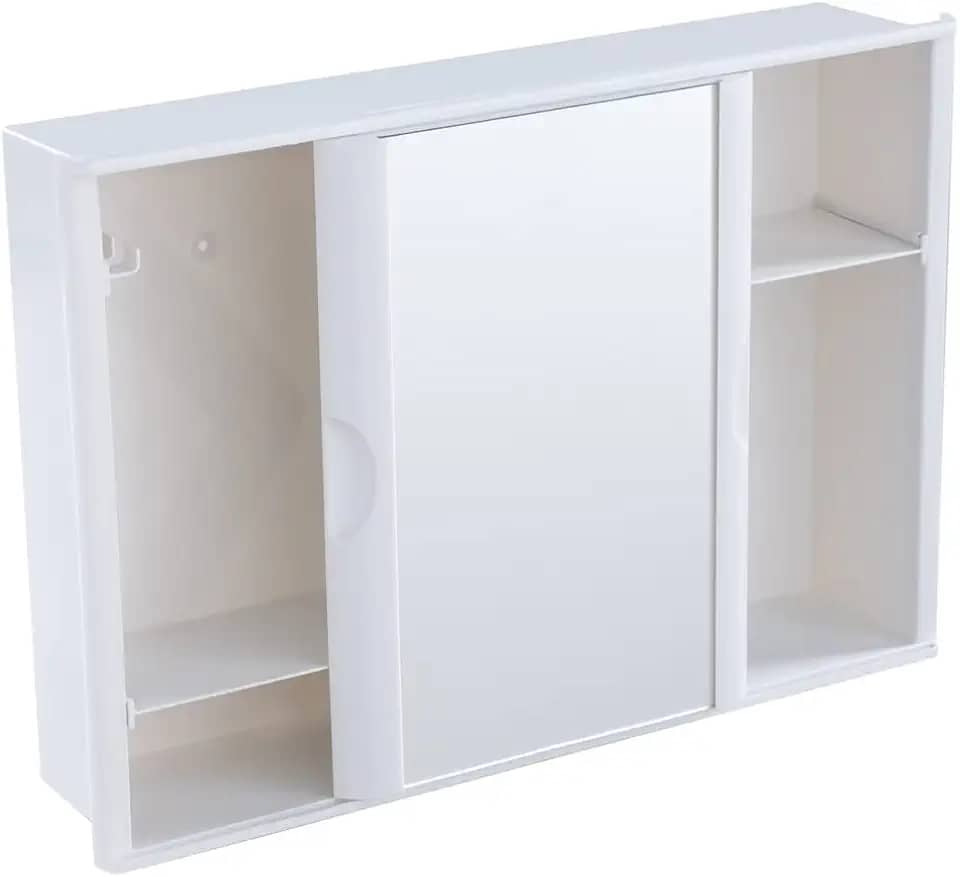 Armario Banheiro Astra 28.4 x 40.8 x 9.5 Branco c/Porta de Correr A21