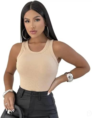 Regata Feminina Canelada Ribana Grossa Algodão Premium Alça Larga Moda Donna Martins