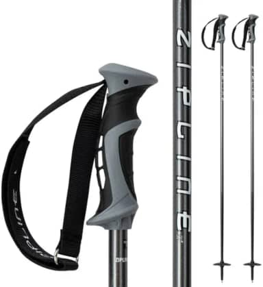 Bastões de esqui downhill composto grafite 16,0 Zipline Blurr – Leve, durável, Freeride All-Mountain, aderência ergonômica, ideal para esqui em todas as montanhas - Escolha do medalhista de ouro David