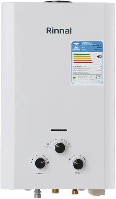 Rinnai M09-9 litros GLP Branco - Aquecedor de Água a Gás Mecânico REU-M090 CFH
