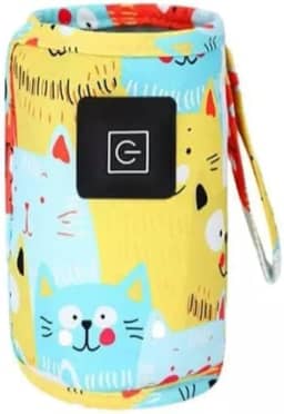 Aquecedor Mamadeira Regulagem Temperatura 3 Niveis Usb (Gato Amarelo)