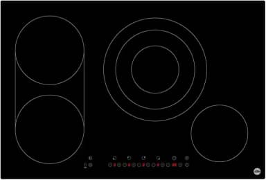 Cooktop Elétrico Life 4 Zonas 60cm Preto Vidro Cerâmico Painel Touch Aquecimento Rápido, Design Moderno e Fácil Limpeza para Cozinha Planejada