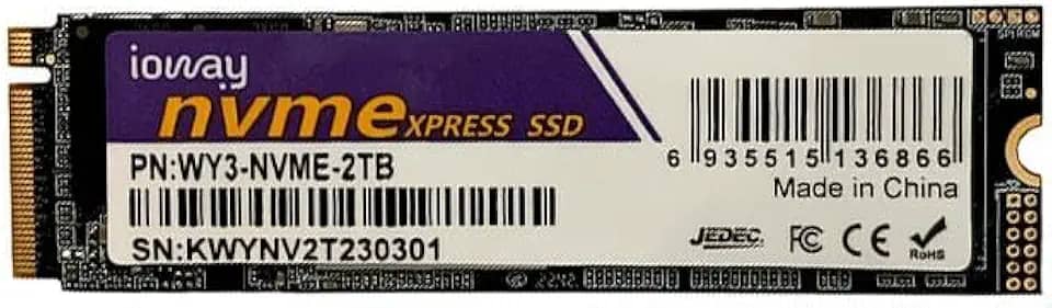 Ssd 2tb M.2 Nvme Pcie 2280 Gen3 Ioway