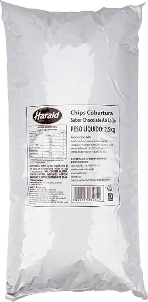 Chocolate Gotas Fracionado ao Leite Chipshow 2,5Kg Harald