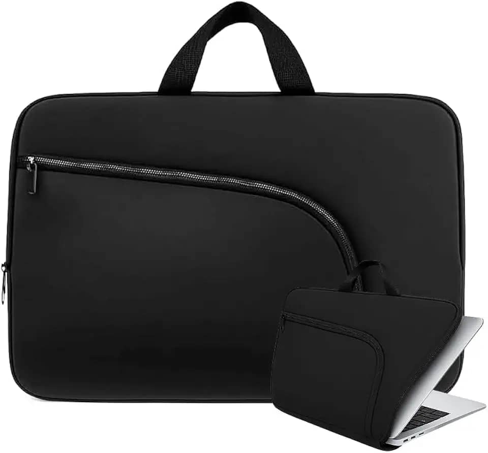 Capa Notebook 15.6 Polegadas Impermeável com Alça e Bolso Leve Reforçada Ideal para Viagem Trabalho e Faculdade Neoprene Premium
