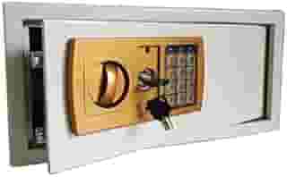 Cofre Eletrônico Digital em Aço Com Teclado e Chave Reserva (BRANCO, GRANDE 43X33X20 CM)