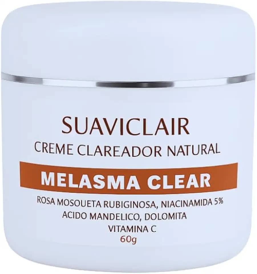 SUAVICLAIR MELASMA CLEAR 60G – SUAVICID NATURAL CREME CLAREADOR NATURAL DE MANCHAS E MELASMA
