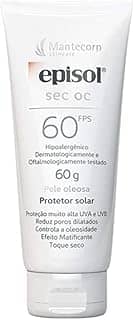 Protetor Solar Facial Episol Sec Oc Fps 60 - Sem Cor - 60ml - Para Peles Mistas a Oleosas - Acabamento Matte - Mantecorp