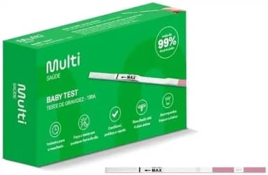 Teste de Gravidez Tira S/Frasco HCG Resultado até 5 minutos