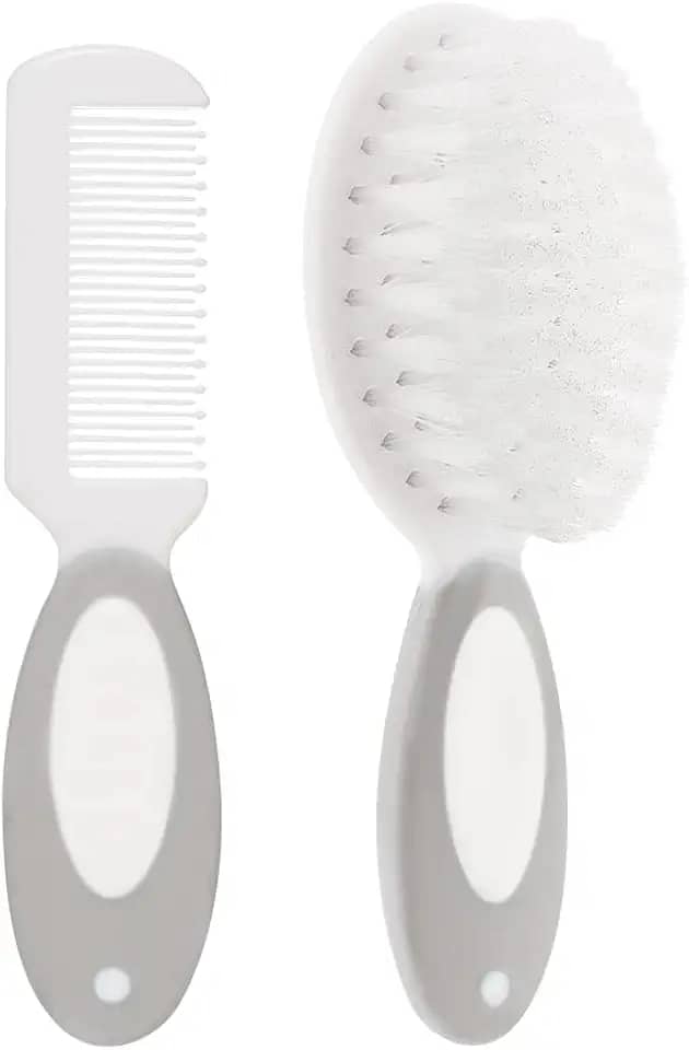 Buba Escova E Pente Baby - Cinza Cinza