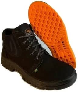 BOTA DE SEGURANÇA ECOSAFETY PS136-AB BICO DE AÇO COURO NOBUCK PRETO C.A 8796 + PALMILHA ANATÔMICA Tamanho:42