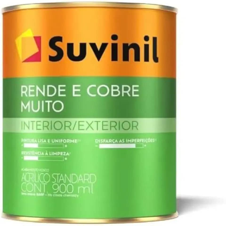 Tinta Suvinil para parede acrilico rende e cobre muito 0,9L - Branco - 50322194