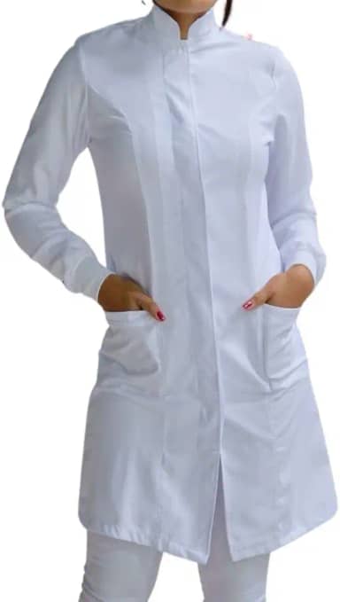 Jaleco Feminino Manga Longa Gabardine/enfermeira/médica
