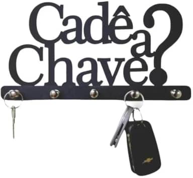 Porta Chaves Cadê A Chave? Parede Suporte Chaveiro Criativo
