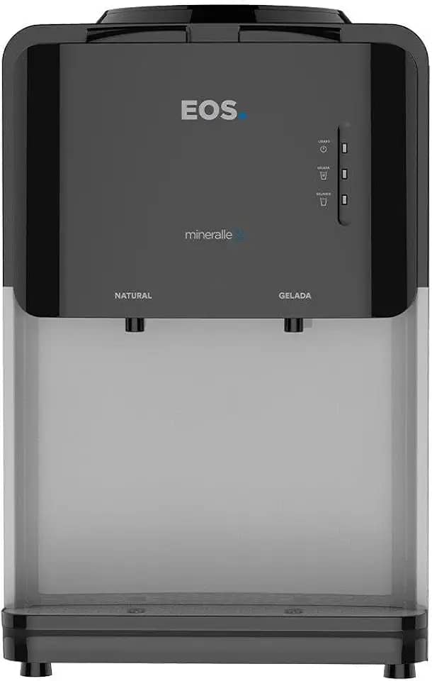 Bebedouro de Mesa para Garrafão EOS Mineralle Compacto com Compressor Preto EBC03P 110V