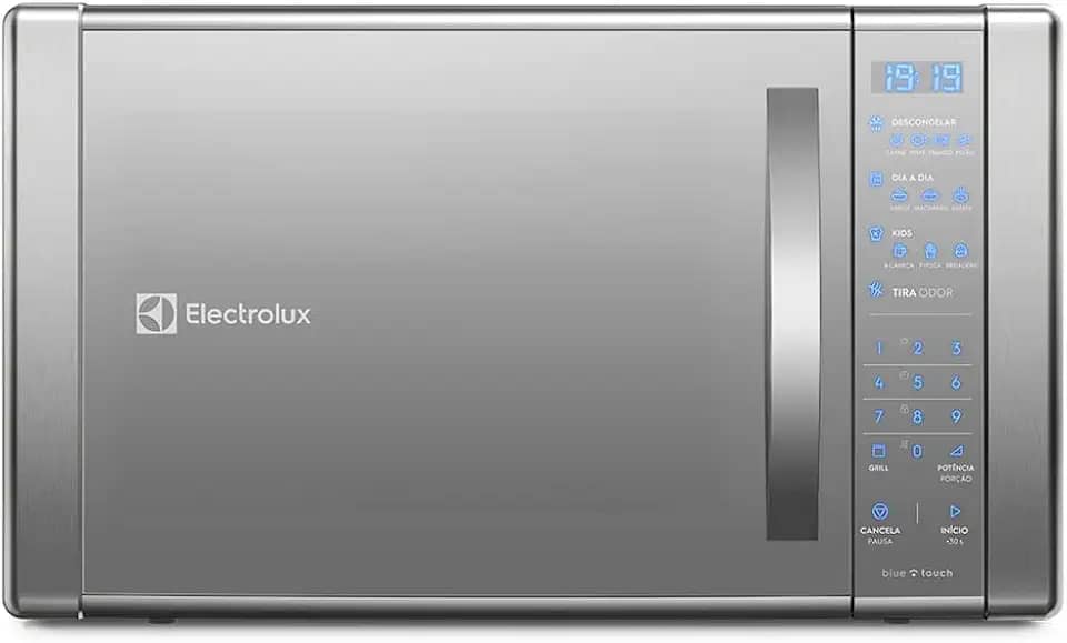 Micro-ondas Electrolux 31L cor Inox Espelhado com Função Grill e Painel Blue Touch (ME41X) - 220V