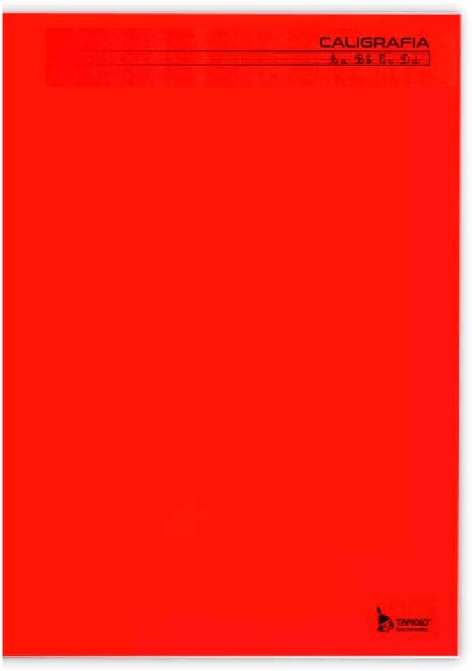 Caderno de Caligrafia, Tamoio, Capa Dura, Liso, Brochurão, Vermelho, 48 Folhas, 9317