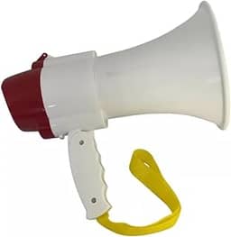 Megafone Portátil Recarregável Sirene Gravador Autofalante Voz Música USB Amplificador