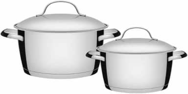 Jogo de Panelas com Fundo Triplo 2 Peças, Tramontina, 65660230, Inox