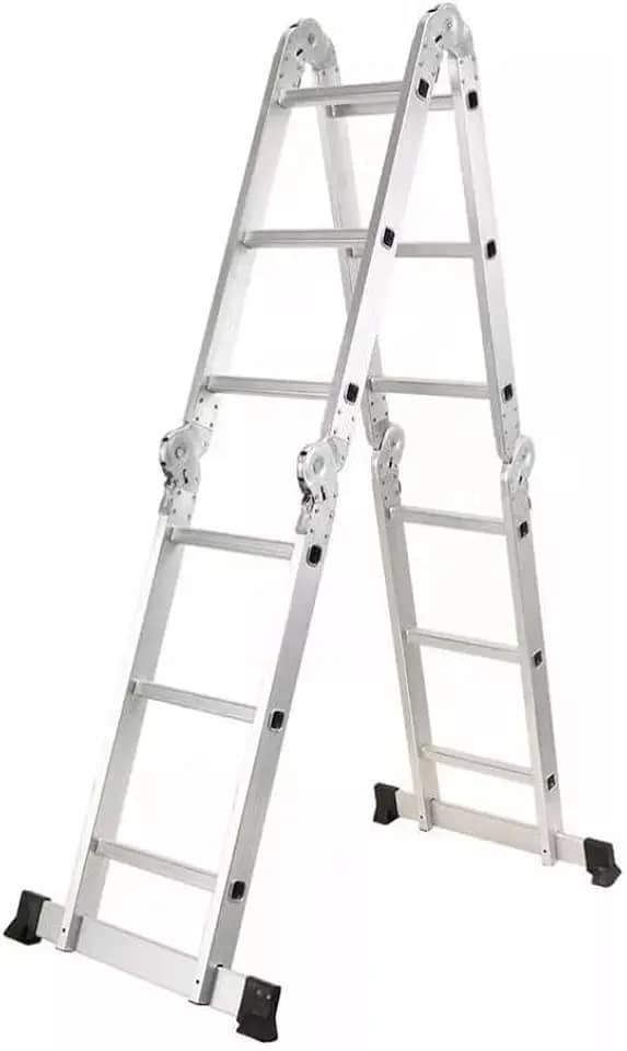 Escadas Articulada Alumínio Multifuncional 4x3 12 Degraus 3,34m