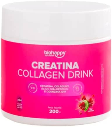 Creatina 6 em 1 - Colágeno Verisol®, Ácido Hialurônico, CoenzimaQ10, Creatina, Biotina e Vitamina C - para mulheres: crescimento de glúteos, crescimento muscular, energia, cabelo, pele, unhas e auxílio cognitivo
