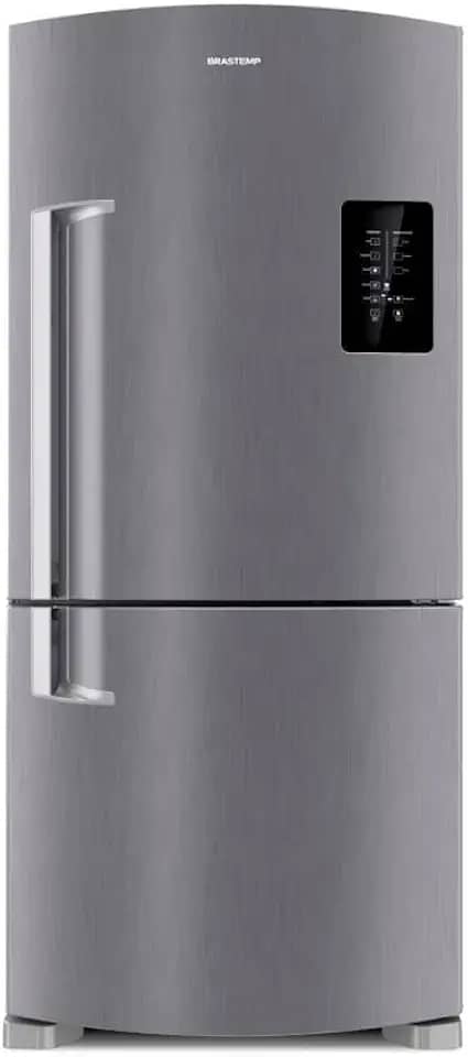 Geladeira Brastemp Frost Free Inverse 588 litros cor Inox com Smart Bar BRE85AK 220V