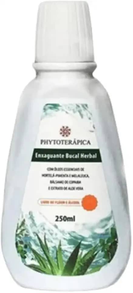 PHYTOTERAPICA - Enxaguante Bucal Herbal - Com óleos essenciais de Menta, Melaleuca, bálsamo de Copaíba e extrato de Aloe Vera - Faz assepsia, auxilia com aftas e inibe o aparecimento de cáries - 250g