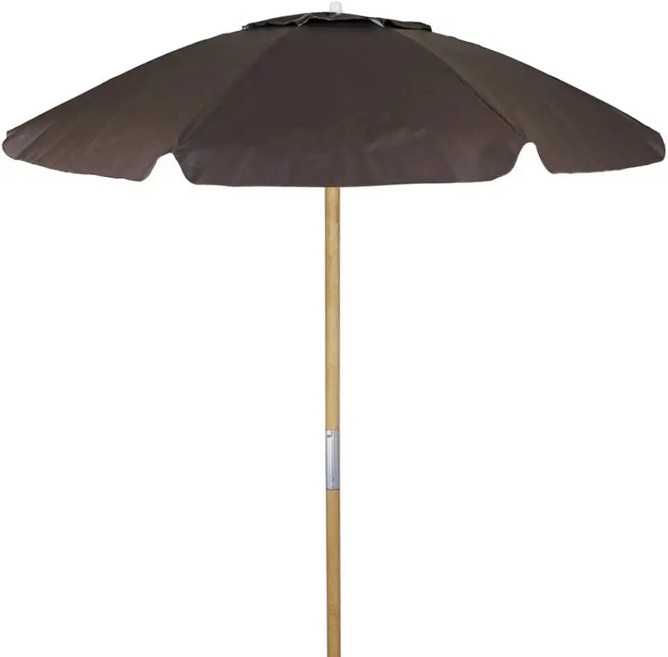 Guarda-Sol Bagum Vara De Madeira - 2,0 M - Marrom