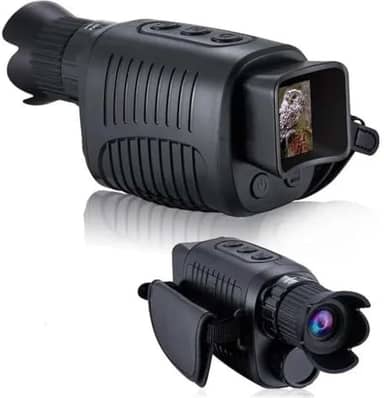 Monoculo Visão Noturna Infravermelho Alcance 300 Metros Cor Preto