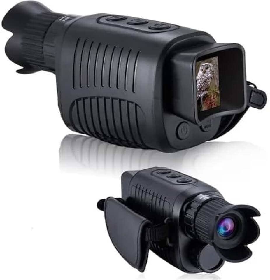 Monoculo Visão Noturna Infravermelho Alcance 300 Metros Cor Preto