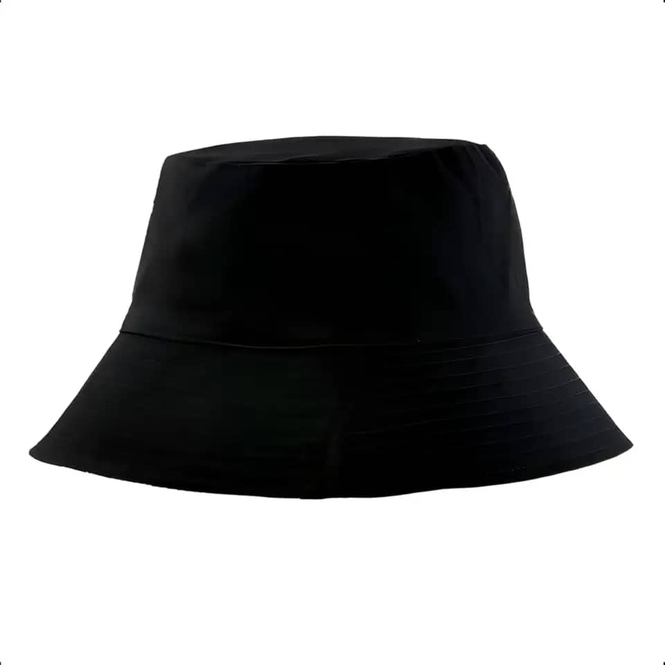 Chapéu Bucket Hat Unissex Feminino 100% Sarja (Preto)