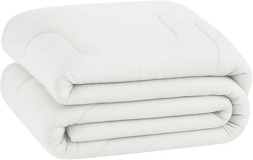 Edredom Dupla Face Liso Micropercal 400 Fios - Super Macio - Alta Durabilidade (Branco, Solteiro)