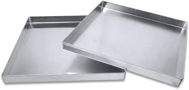 KIT 2 FORMAS ASSADEIRAS QUADRADAS BROWNIE 35X35X3 ALUMÍNIO