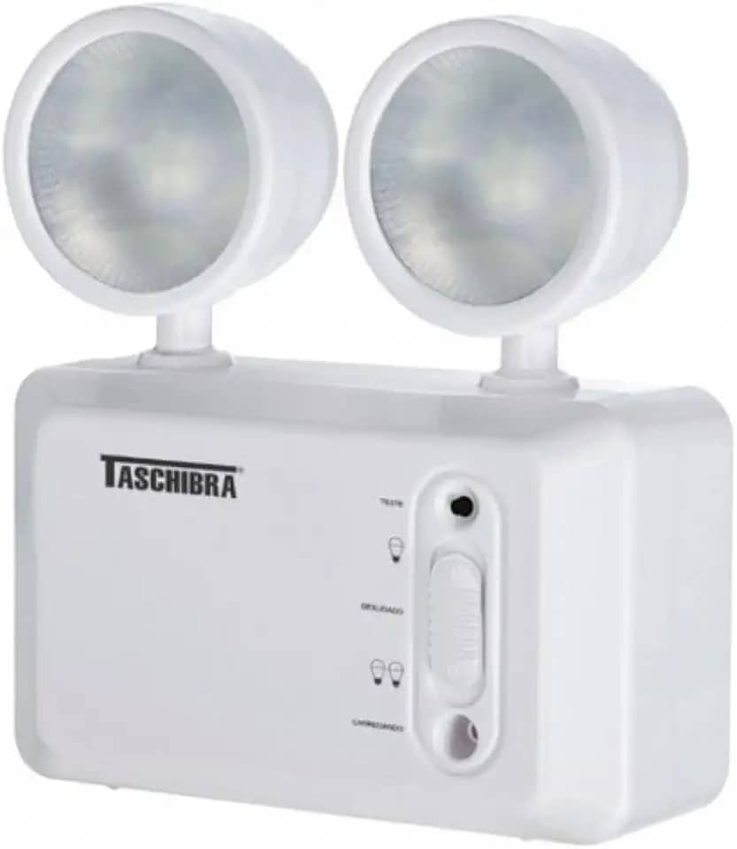 Luminária Autônoma de Emergência 2 Farol Led Bivolt Taschibra