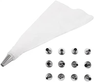 Saco Decorador Confeiteiro Profissional 12 Bicos Inox Bolo